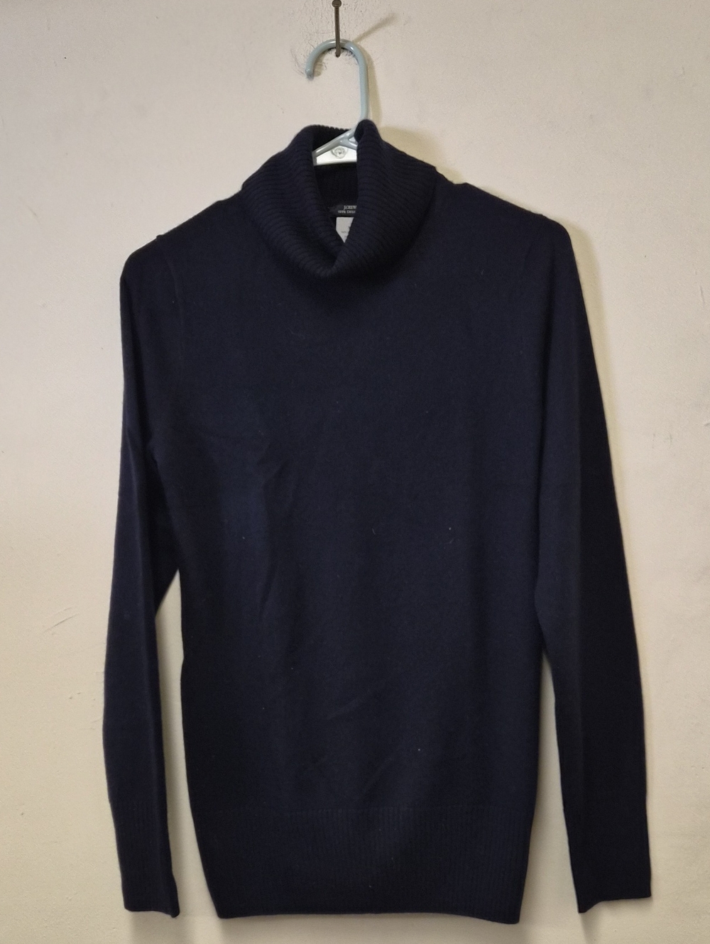 J. Crew Men's Navy Turtleneck Cashmere-Blend Sweater Size M